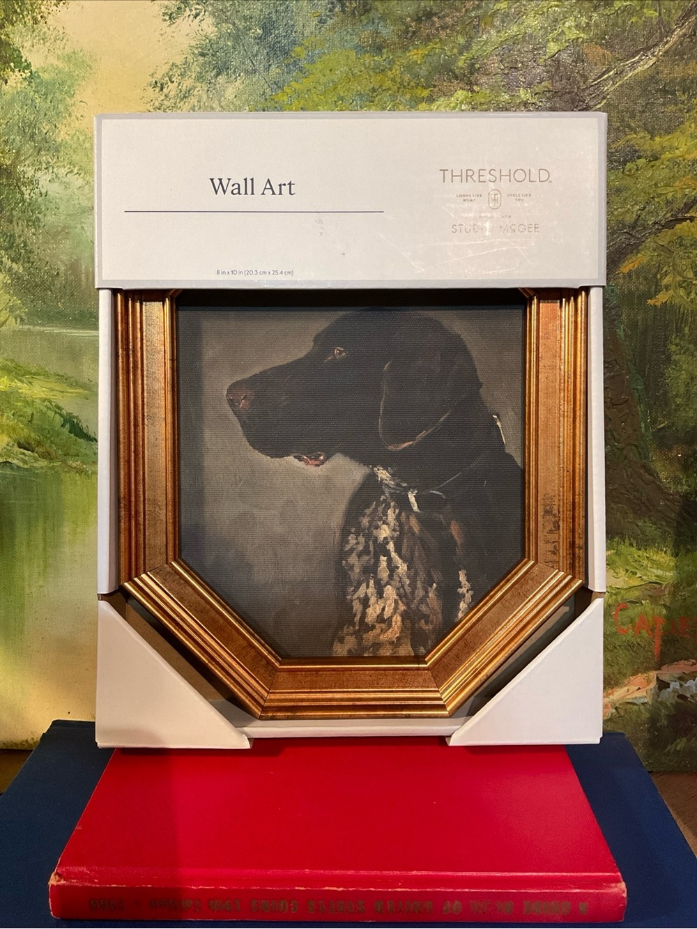 Threshold  Studio McGee Gold Framed GSP Dog Portrait Wall Art